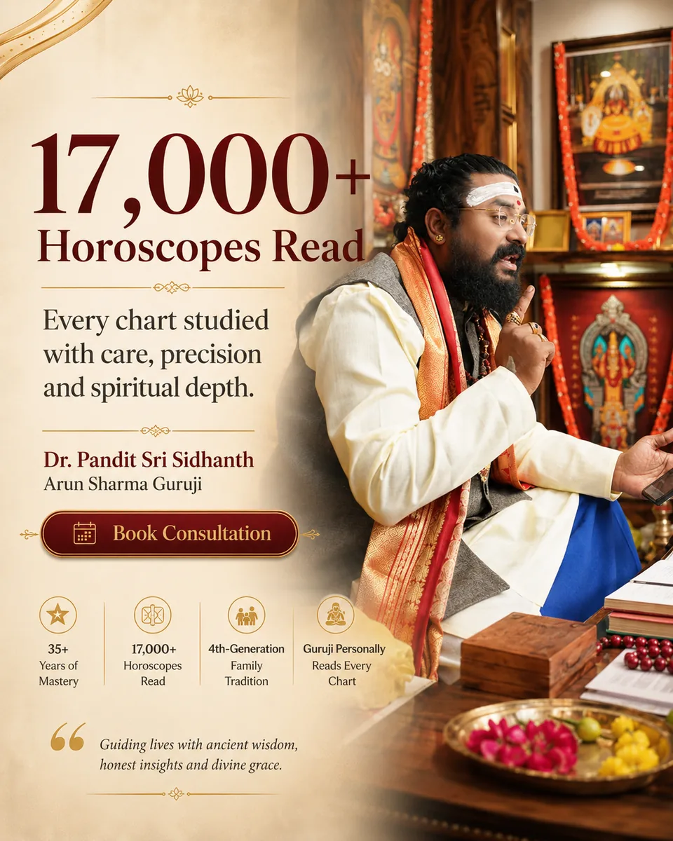 17,000+ Horoscopes Read, every chart studied with care, precision and spiritual depth by Guruji