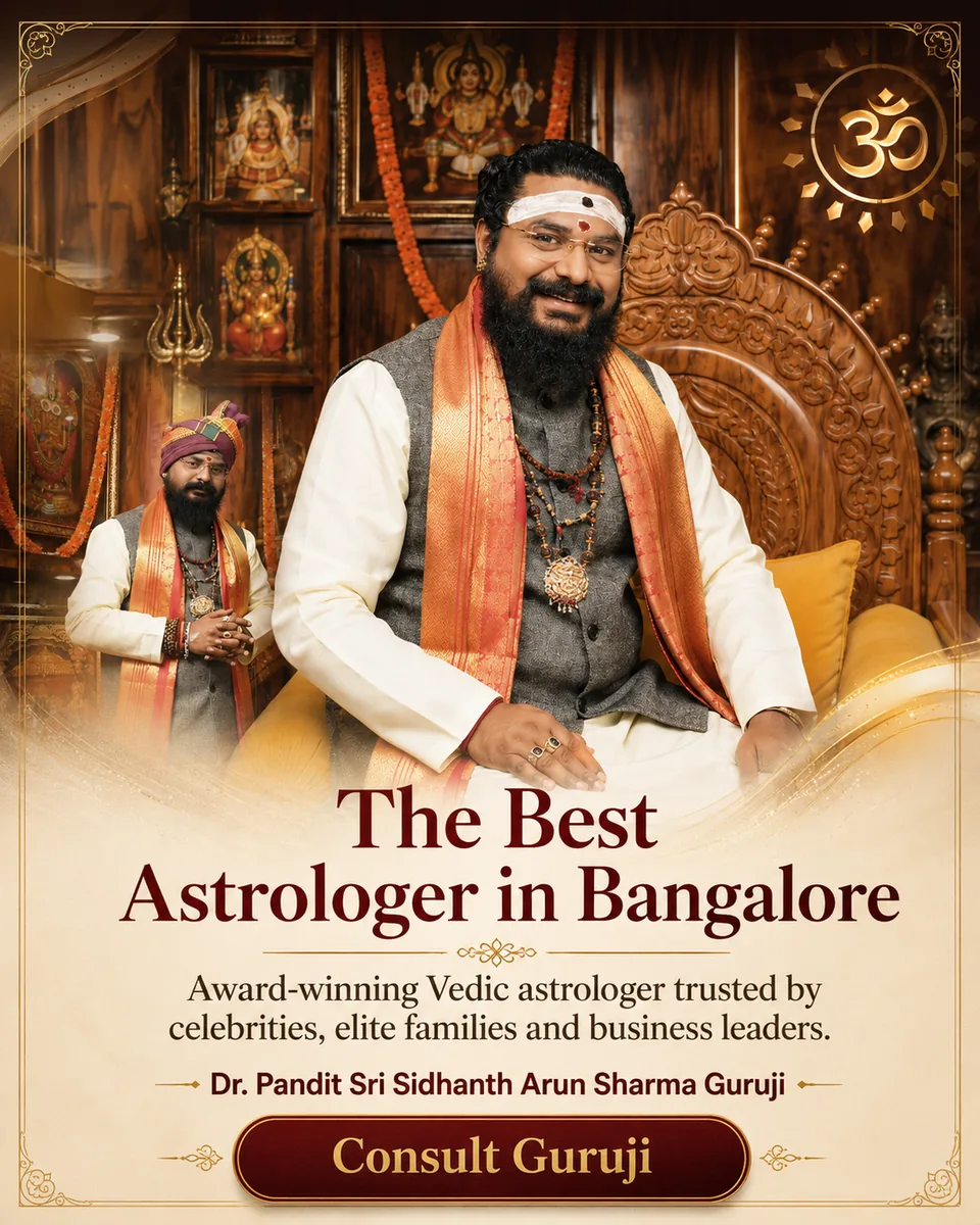 The Best Astrologer in Bangalore, award-winning Vedic astrologer Dr. Pandit Sri Sidhanth Arun Sharma Guruji