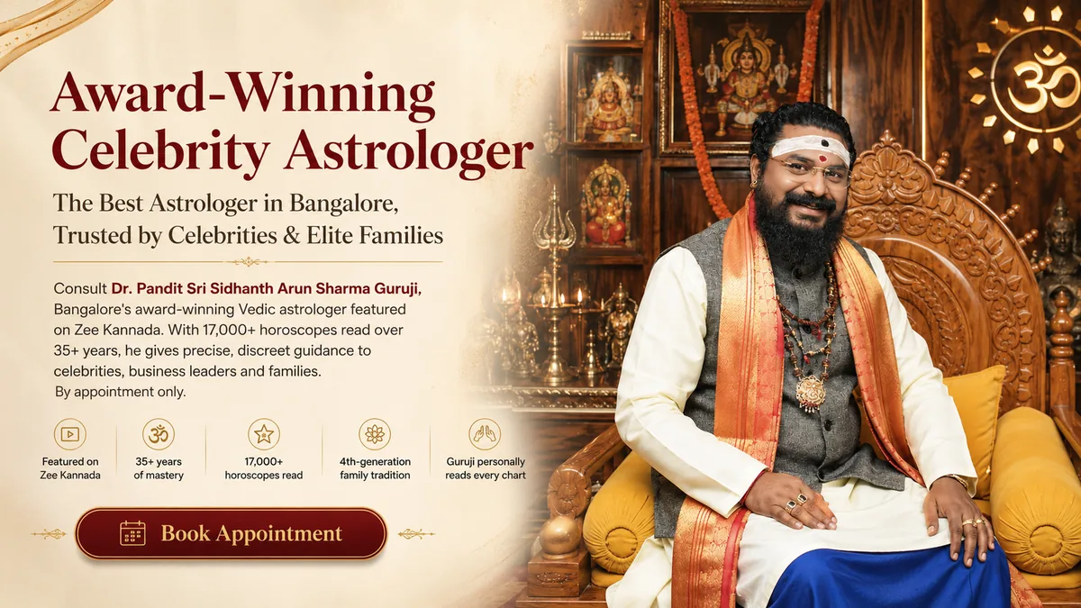 Award-Winning Astrologer, the best astrologer in Bangalore, featured on Zee Kannada, 17,000+ horoscopes over 35+ years