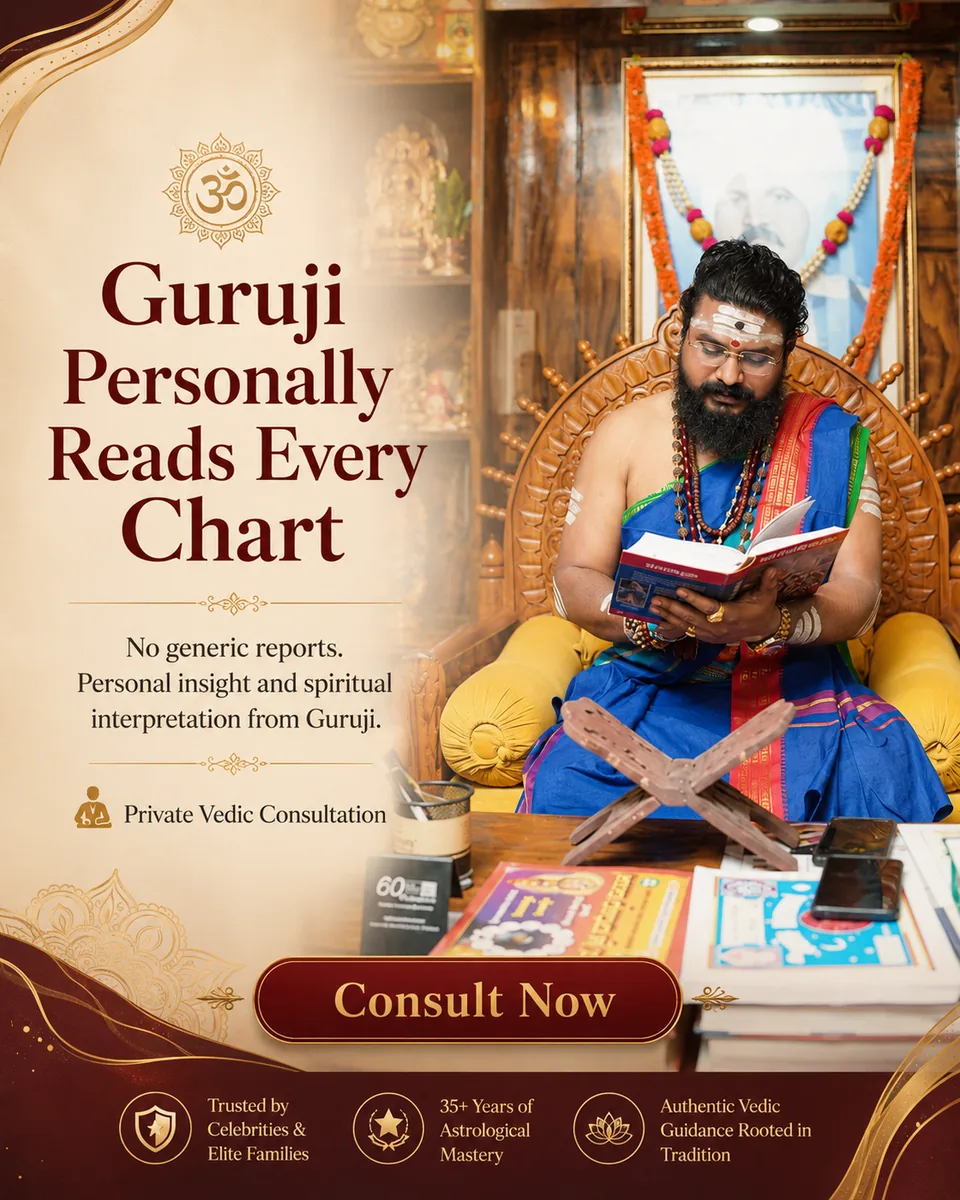 Guruji Personally Reads Every Chart, no generic reports, private Vedic consultation with personal insight